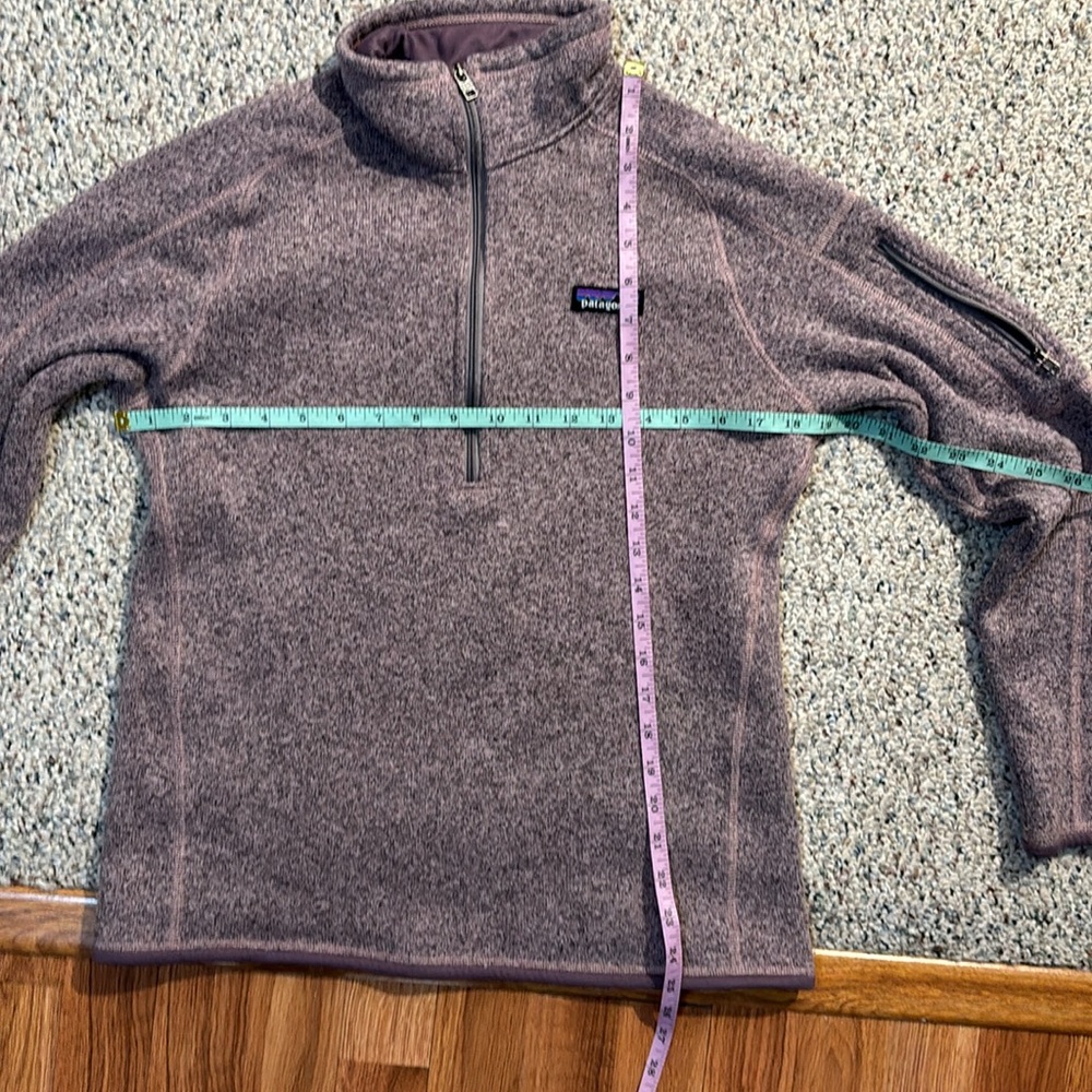 BETTER SWEATER 1/4 ZIP FLEECE PULLOVER Stormy Mauve Size Medium - Picture 13 of 13